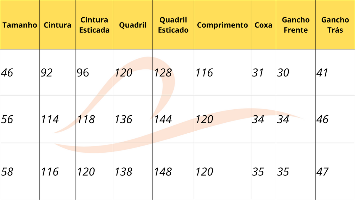 Calça Sarja Plus Size com Elastano – Tamanhos 62 ao 68