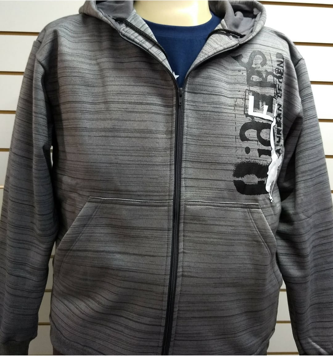 JAQUETA MOLETOM RIDERS CINZA Plus Size