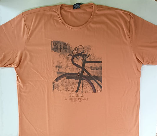 Camiseta Laranja Go Bike Plus Size