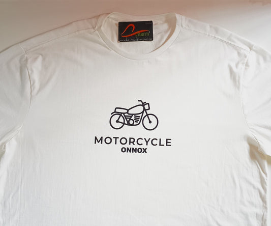 CAMISETA MOTORCYCLE BEGE