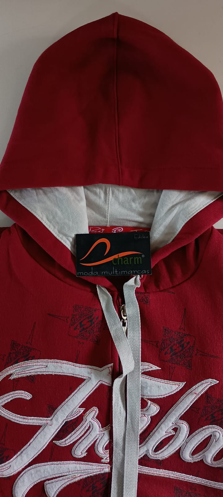 JAQUETA MOLETOM TRIBAL VINHO Plus Size