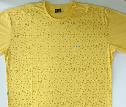 Camiseta Amarela Símbolos Plus Size