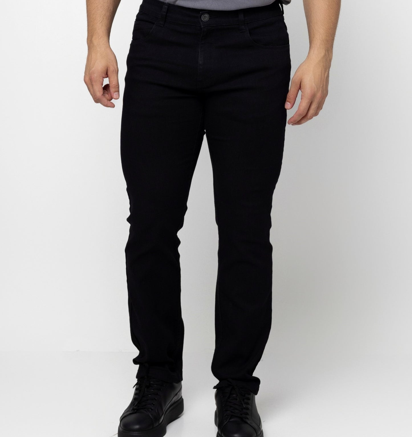 CALÇA JEANS PRETA COM ELASTANO