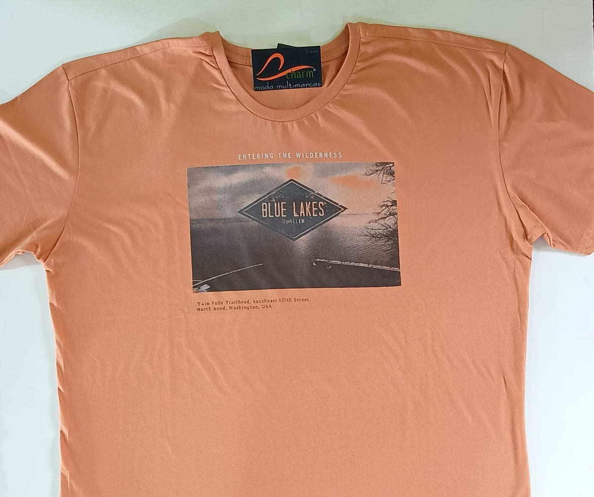 Camiseta Laranja Blue Lakes Plus Size