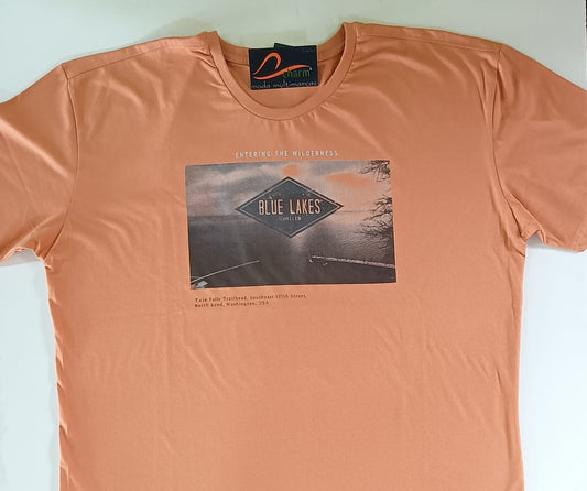 Camiseta Laranja Blue Lakes Plus Size