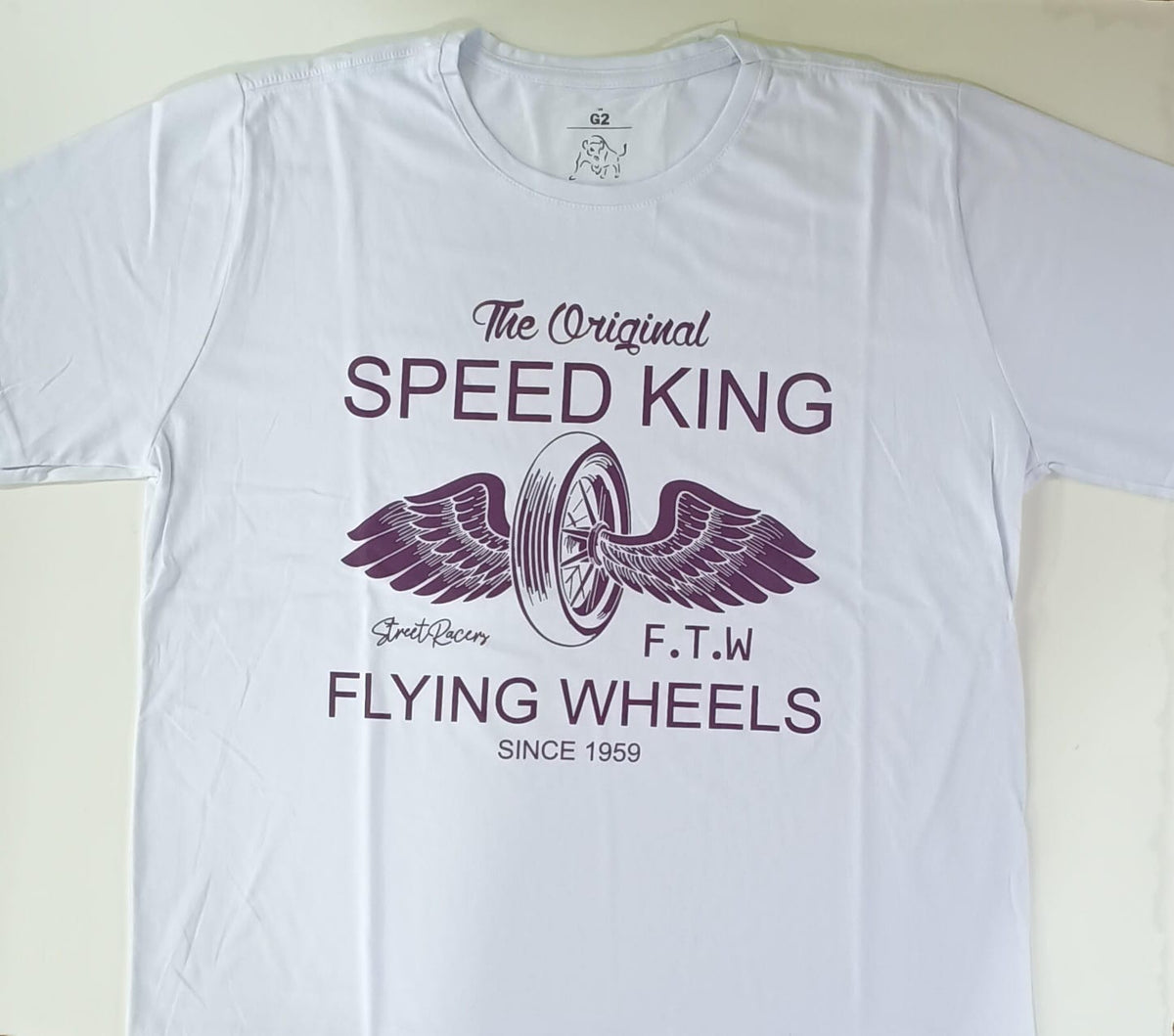 Camiseta Branca Speed King Plus Size