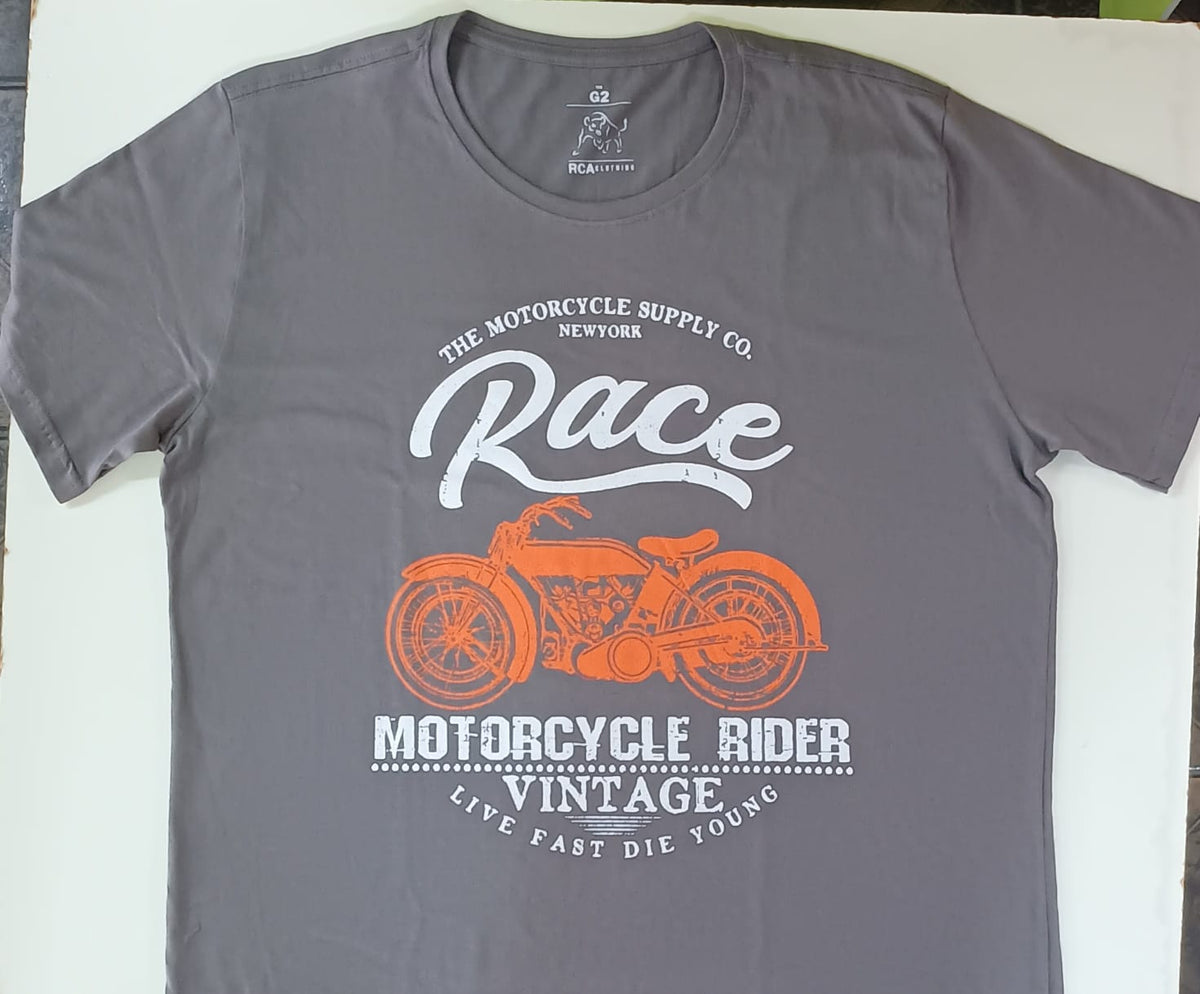 Camiseta Cinza Escura Race Plus Size